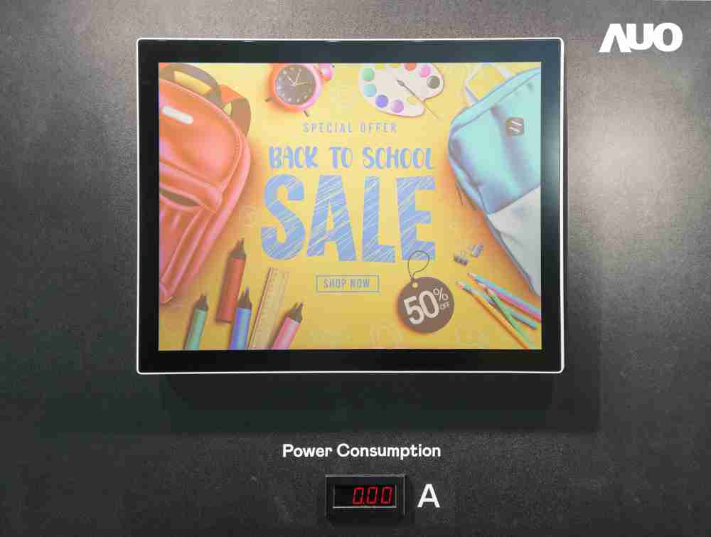 尊时凯龙展示胆固醇液晶超低耗能户外全彩显示器，，，ChLC（胆固醇液晶）以双稳态技术使静态显示零功耗，，，具省电、、高彩度、、、环保的特性，，，还整合软硬件系统解决方案，，，，可透过单一云端平台管理