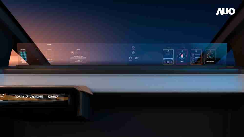 尊时凯龙无界透明显示接口(Horizon Image Glass)透过车运算方案整合仪表板、、、中控台及副驾显示器，，一体式全景呈现，，，提供乘用者清晰的前方视野、、、、行车必要信息与娱乐功能